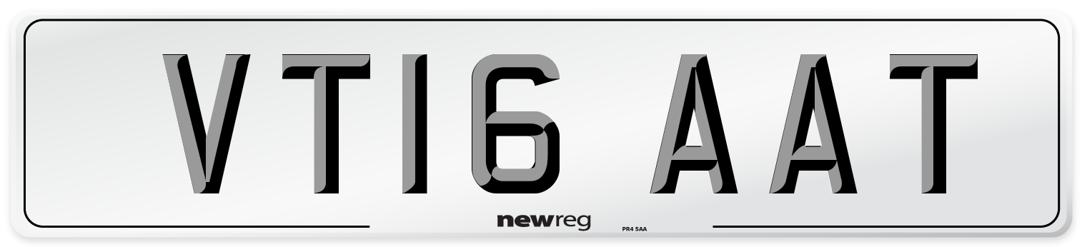 VT16 AAT Number Plate from New Reg